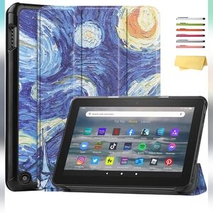 Kindle Fire 7 (12th Generation,2022 Release) Smart CoverStarry Night Van Gogh